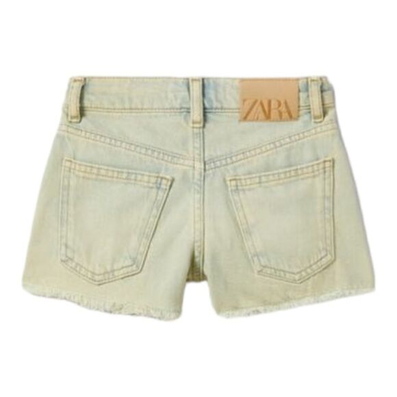 ZARA Kids | Yellow | RIPPED DENIM SHORTS - Picture 3 of 7